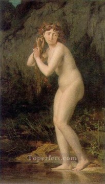 Jules Joseph Lefebvre Painting - A bathing nude nude Jules Joseph Lefebvre